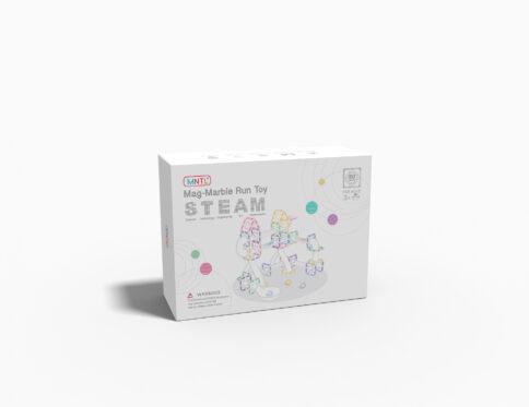 80 Pieces Mag-Marble Run Toy Set – Pastel