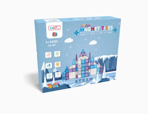 120 Pieces Star Magnet Tile Toy Set – Ice Style
