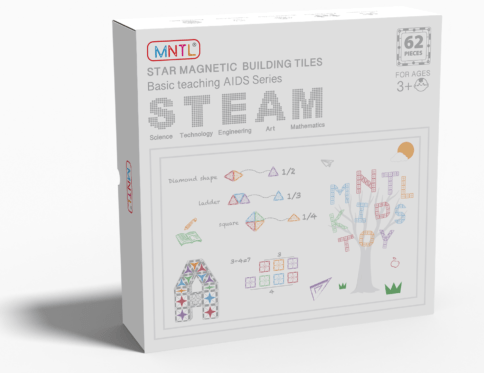 62 Pieces Star Magnet Tile Toy Set (Classic)