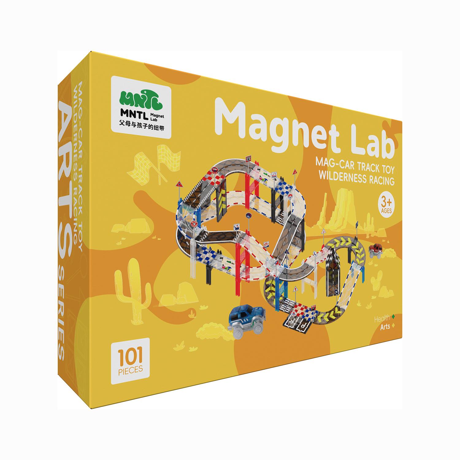 101 Pieces Mag-Car Track Toy Set-Wilderness Racing